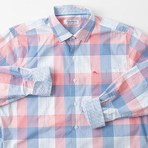 Tommy Bahama Sarasota Stretch Men's Large Flip Cuff Button Down Shirt